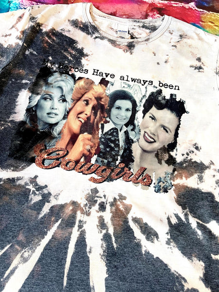 My Heroes Have Always Been Cowgirls Bleached T-Shirt