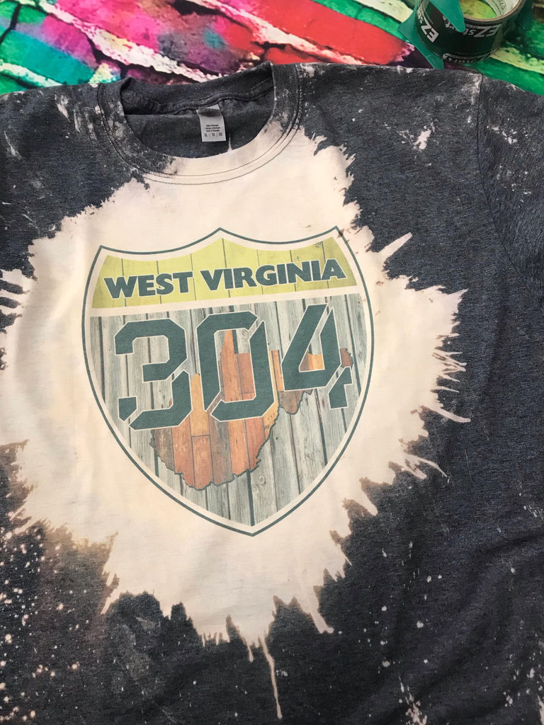 West Virginia 304 Bleached T-Shirt